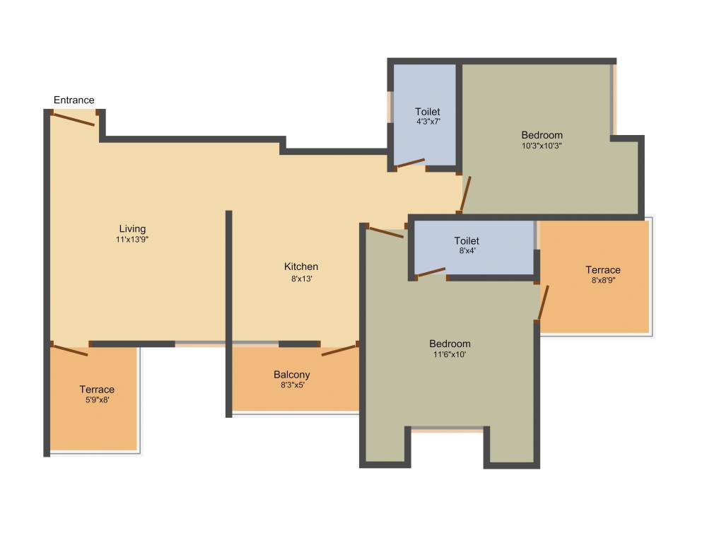 Shree Dang Ikon Phase 1 (2BHK+2T (569 sq ft) 569 sq ft) Shree Dang Ikon Phase 1 (2BHK+2T (569 sq ft) 569 sq ft)