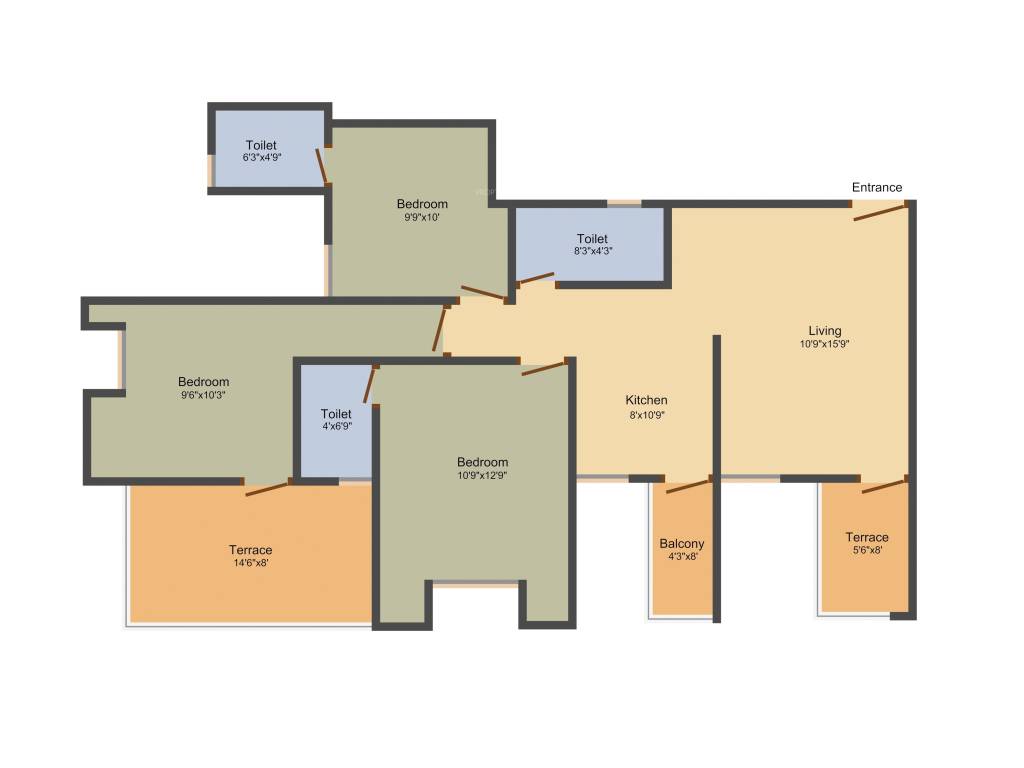 Shree Dang Ikon Phase 1 (3BHK+3T (686 sq ft) 686 sq ft) Shree Dang Ikon Phase 1 (3BHK+3T (686 sq ft) 686 sq ft)