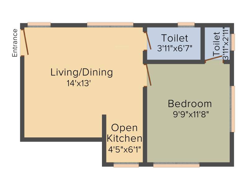 Debnath Shibalaya Apartment (1BHK+1T (530 sq ft) 530 sq ft)