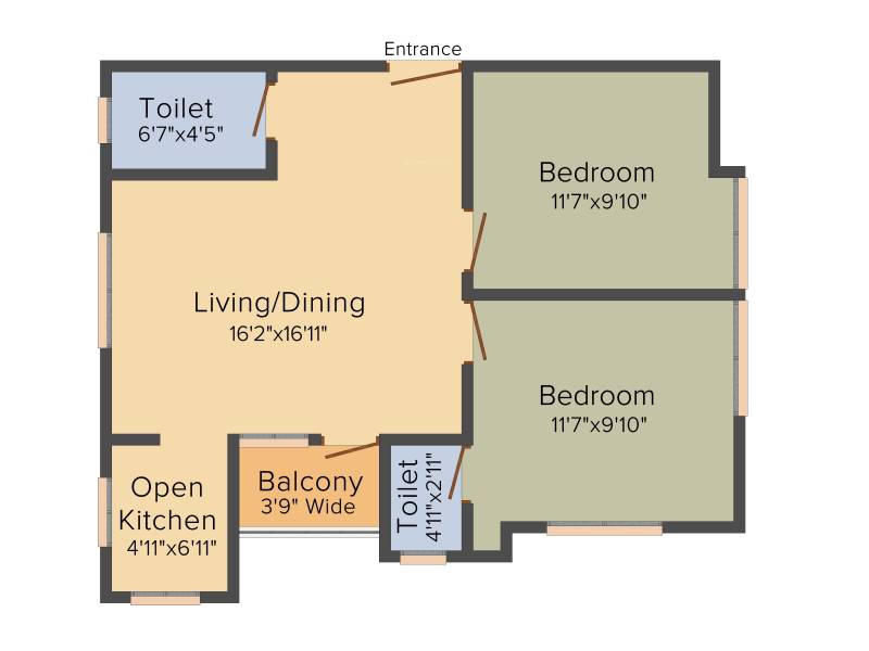Debnath Shibalaya Apartment (2BHK+2T (897 sq ft) 897 sq ft)