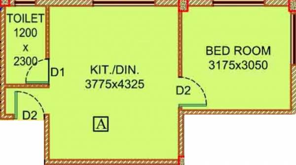 Vriddhi Magica Residency (1BHK+1T (535 sq ft) 535 sq ft)