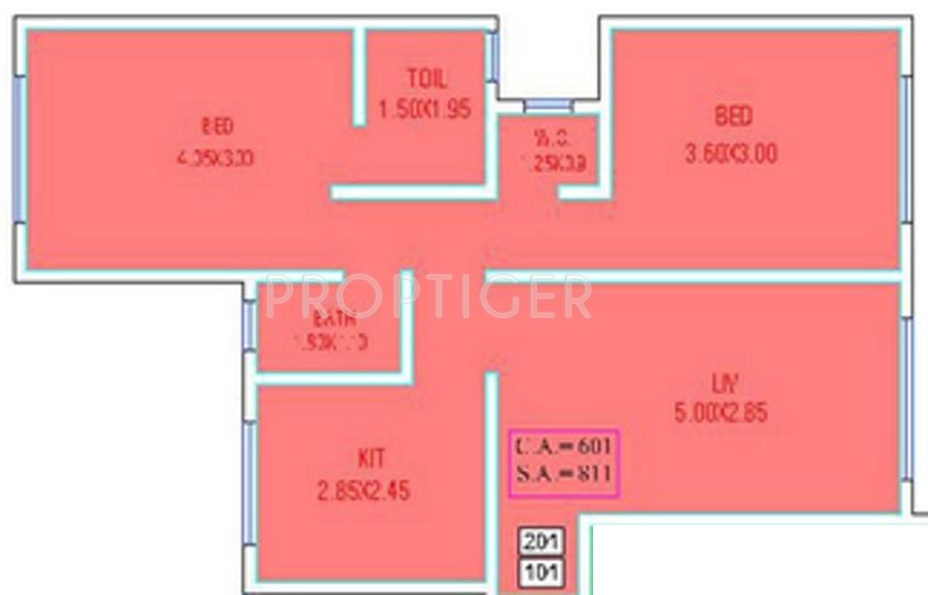 Disha Baywoods Phase I (2BHK+2T (811 sq ft) 811 sq ft) Disha Baywoods Phase I (2BHK+2T (811 sq ft) 811 sq ft)
