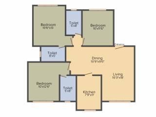 Kukreja Chembur Heights II (3BHK+3T (964 sq ft) 964 sq ft) Kukreja Chembur Heights II (3BHK+3T (964 sq ft) 964 sq ft)