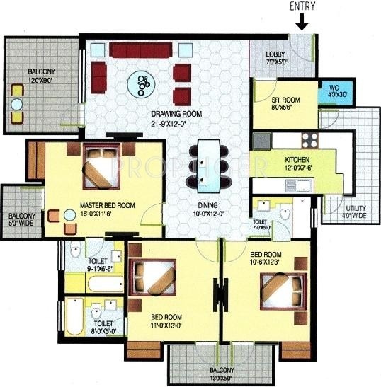  Shri Hari Niwas (3BHK+3T (1,660 sq ft) + Servant Room 1660 sq ft)