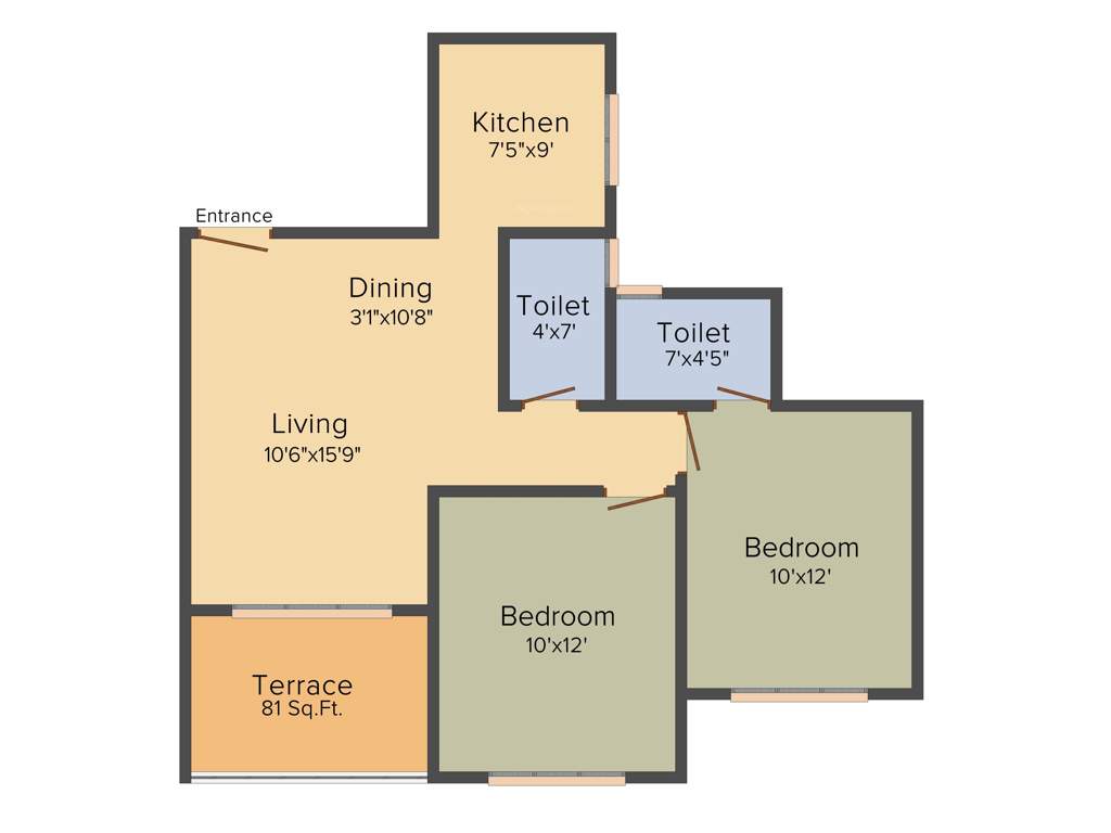 Greenscape Kalpana Horizon Estate (2BHK+2T (504 sq ft) 504 sq ft)