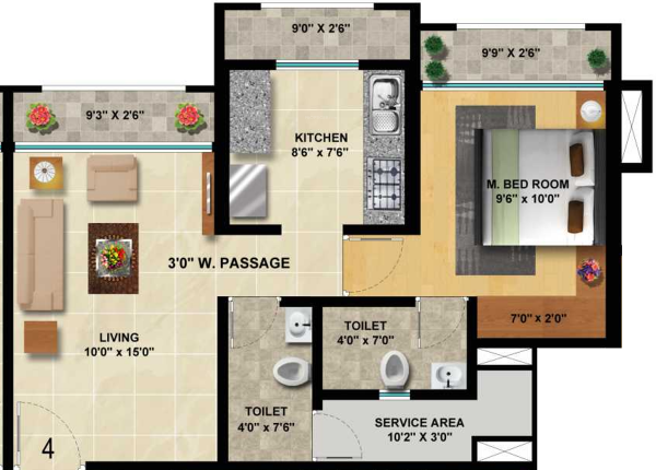 Mukta Residency Phase 2 (1BHK+1T (368 sq ft) 368 sq ft)