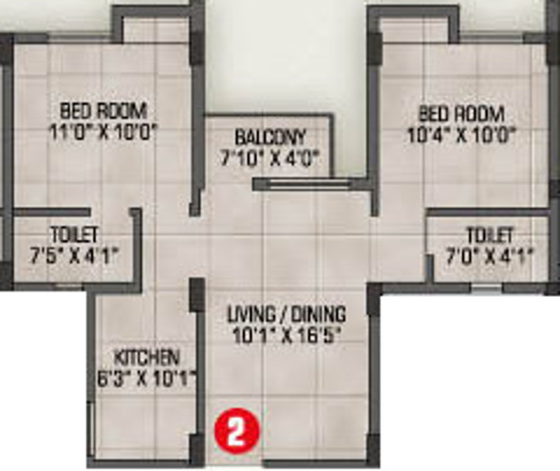 Magnolia Nakshatra (2BHK+2T (850 sq ft) 850 sq ft)