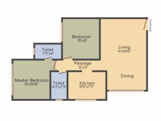 ACME Stadium View (2BHK+2T (733.02 sq ft) 733.02 sq ft) ACME Stadium View (2BHK+2T (733.02 sq ft) 733.02 sq ft)