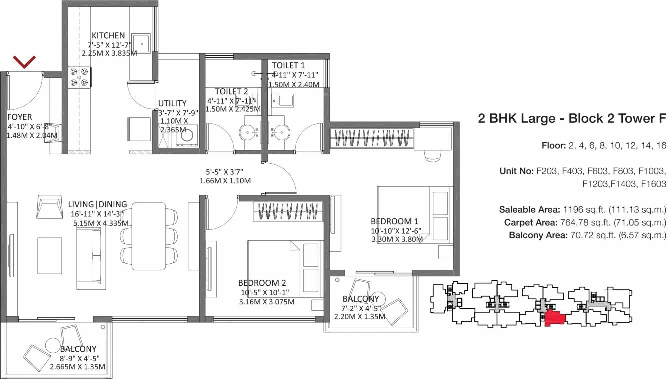 Godrej Air (2BHK+2T (1,196 sq ft) 1196 sq ft) Godrej Air (2BHK+2T (1,196 sq ft) 1196 sq ft)