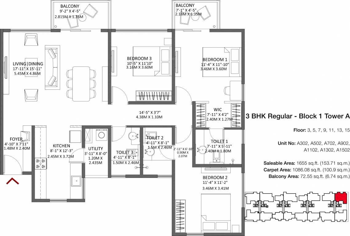 Godrej Air (3BHK+3T (1,655 sq ft) 1655 sq ft) Godrej Air (3BHK+3T (1,655 sq ft) 1655 sq ft)