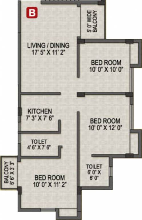 Magnolia Prime (3BHK+2T (1,100 sq ft) 1100 sq ft)