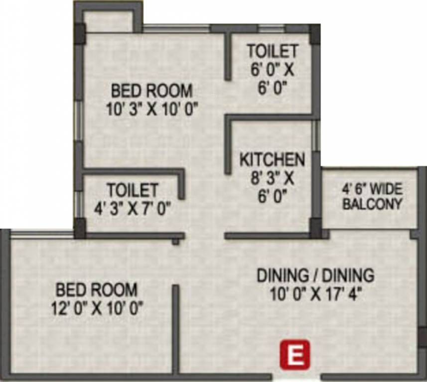 Magnolia Prime (2BHK+2T (799 sq ft) 799 sq ft)