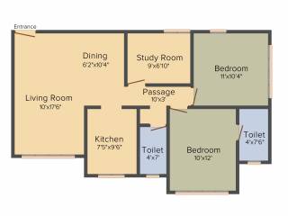 Raj Arcades Kalpavruksh Heights (2BHK+2T (742.28 sq ft) + Study Room 742.28 sq ft) Raj Arcades Kalpavruksh Heights (2BHK+2T (742.28 sq ft) + Study Room 742.28 sq ft)