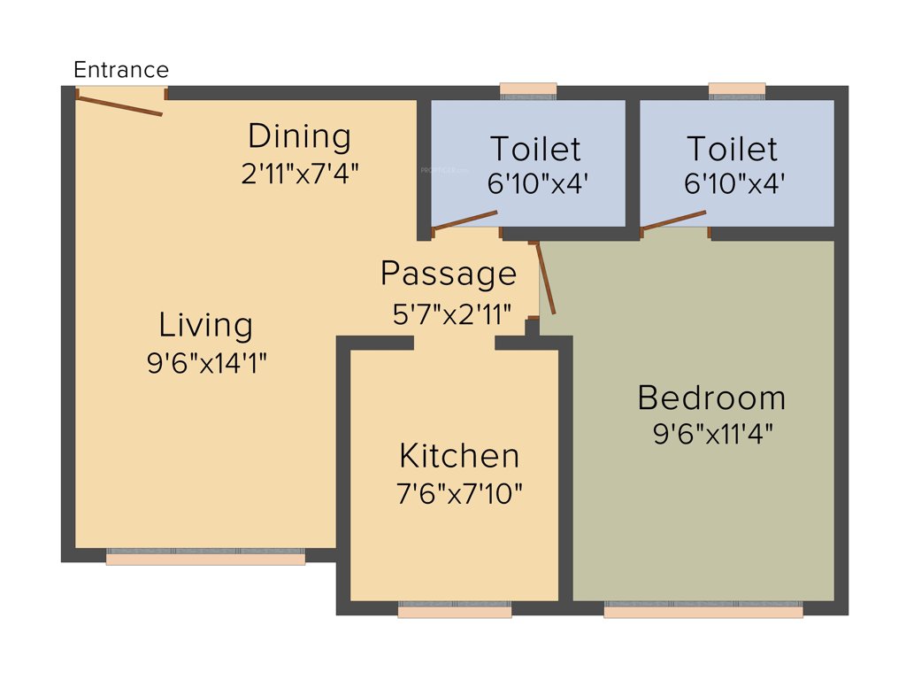 Raj Arcades Kalpavruksh Heights (1BHK+2T (426.04 sq ft) 426.04 sq ft)