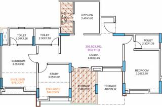 Guardian Hill Shire Phase 2 (3BHK+3T (768.33 sq ft) 768.33 sq ft)