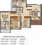 Runwal Bliss Wing C (3BHK+3T (1,008.04 sq ft) 1008.04 sq ft)