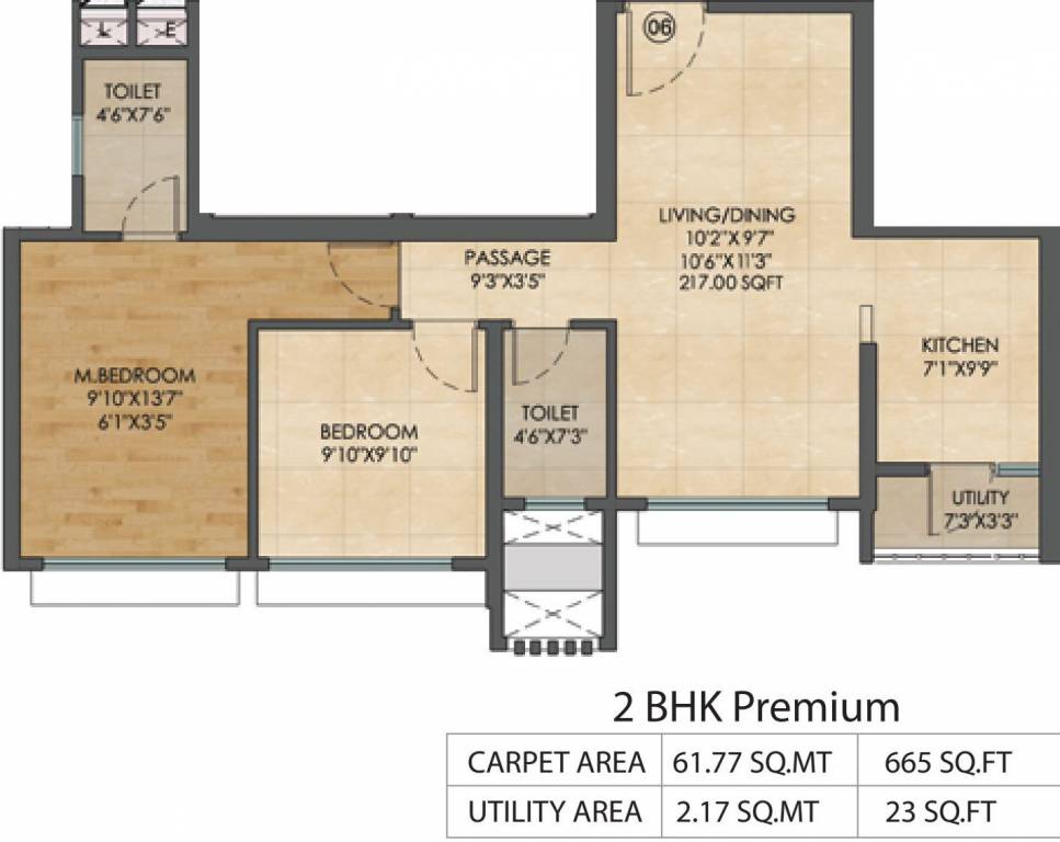 Runwal Bliss Wing A (2BHK+2T (664.89 sq ft) 664.89 sq ft) Runwal Bliss Wing A (2BHK+2T (664.89 sq ft) 664.89 sq ft)