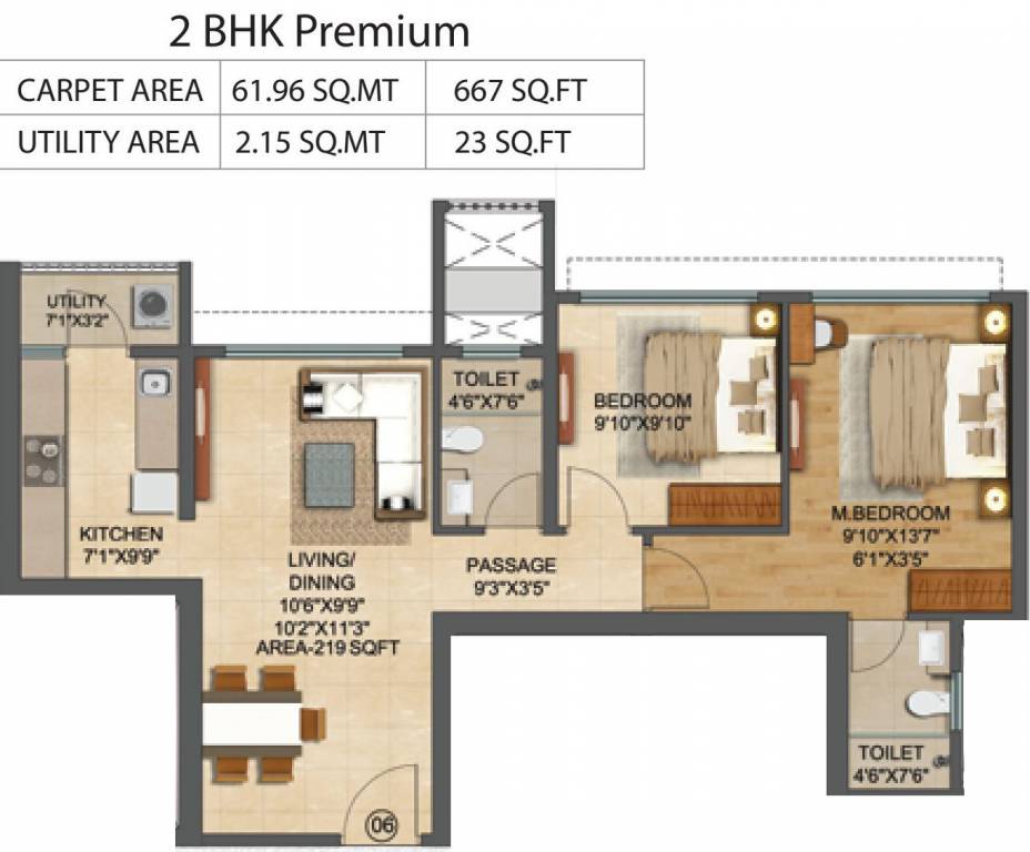 Runwal Bliss Wing E (2BHK+2T (666.93 sq ft) 666.93 sq ft) Runwal Bliss Wing E (2BHK+2T (666.93 sq ft) 666.93 sq ft)