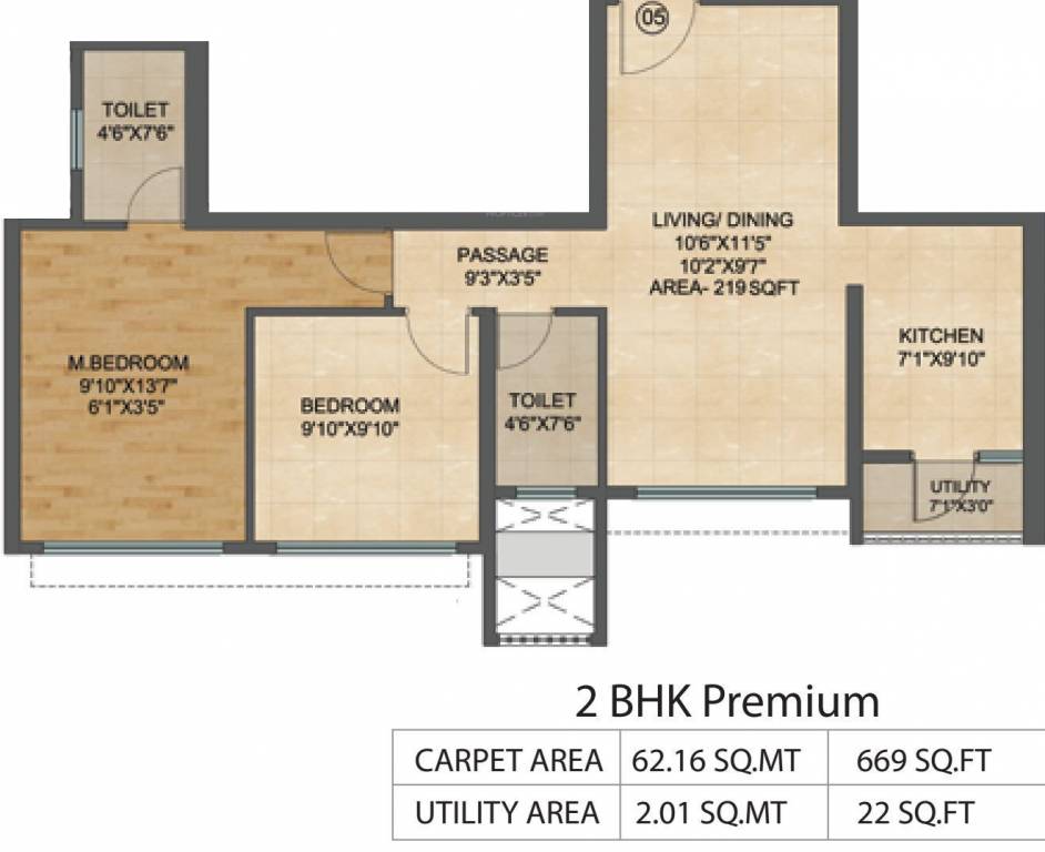 Runwal Bliss Wing E (2BHK+2T (669.08 sq ft) 669.08 sq ft) Runwal Bliss Wing E (2BHK+2T (669.08 sq ft) 669.08 sq ft)