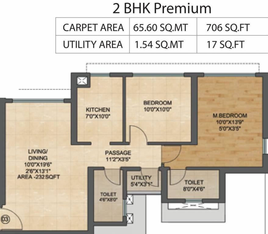 Runwal Bliss Wing D (2BHK+2T (706.11 sq ft) 706.11 sq ft) Runwal Bliss Wing D (2BHK+2T (706.11 sq ft) 706.11 sq ft)