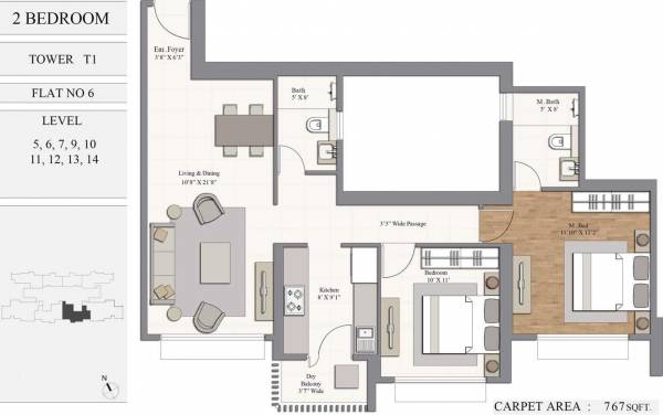 Piramal Revanta Tower 1 (2BHK+2T (767.47 sq ft) 767.47 sq ft) Piramal Revanta Tower 1 (2BHK+2T (767.47 sq ft) 767.47 sq ft)