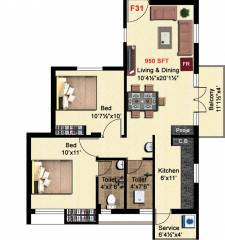 StepsStone Viktaa (2BHK+2T (950 sq ft) + Pooja Room 950 sq ft) StepsStone Viktaa (2BHK+2T (950 sq ft) + Pooja Room 950 sq ft)