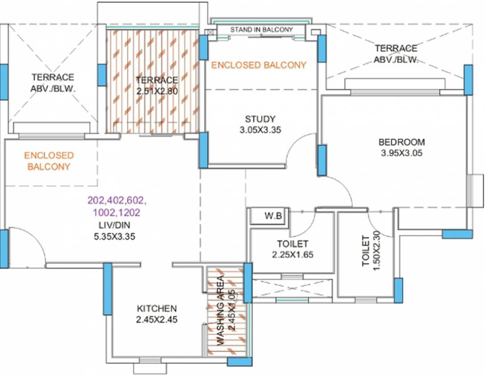 Guardian Eastern Meadows Phase 1 (2BHK+2T (593.63 sq ft) 593.63 sq ft)