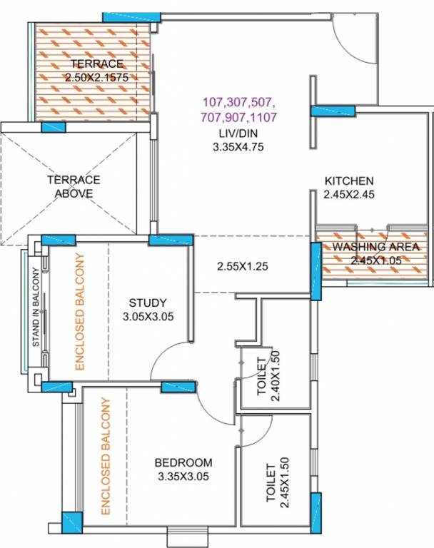 Guardian Eastern Meadows Phase 1 (2BHK+2T (566.07 sq ft) 566.07 sq ft) Guardian Eastern Meadows Phase 1 (2BHK+2T (566.07 sq ft) 566.07 sq ft)