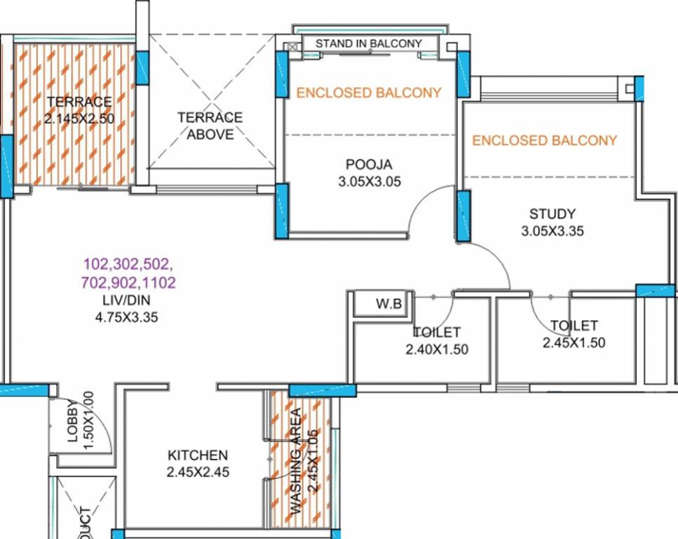 Guardian Eastern Meadows Phase 1 (2BHK+2T (549.82 sq ft) 549.82 sq ft)