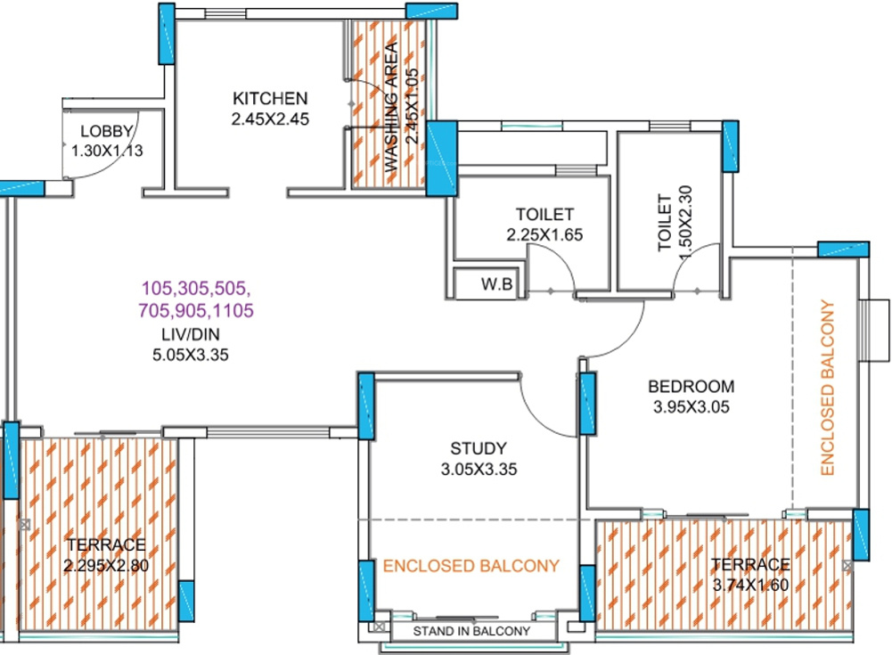 Guardian Eastern Meadows Phase 1 (2BHK+2T (601.16 sq ft) 601.16 sq ft)