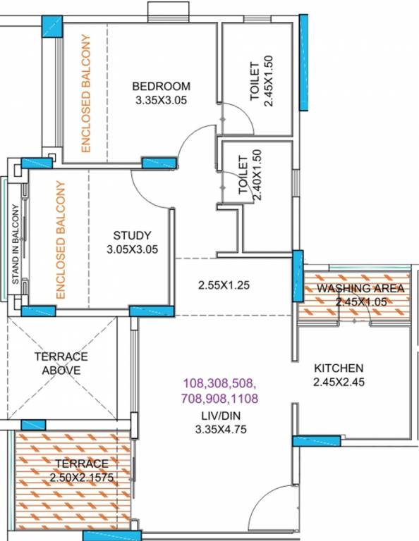 Guardian Eastern Meadows Phase 1 (2BHK+2T (533.03 sq ft) 533.03 sq ft)