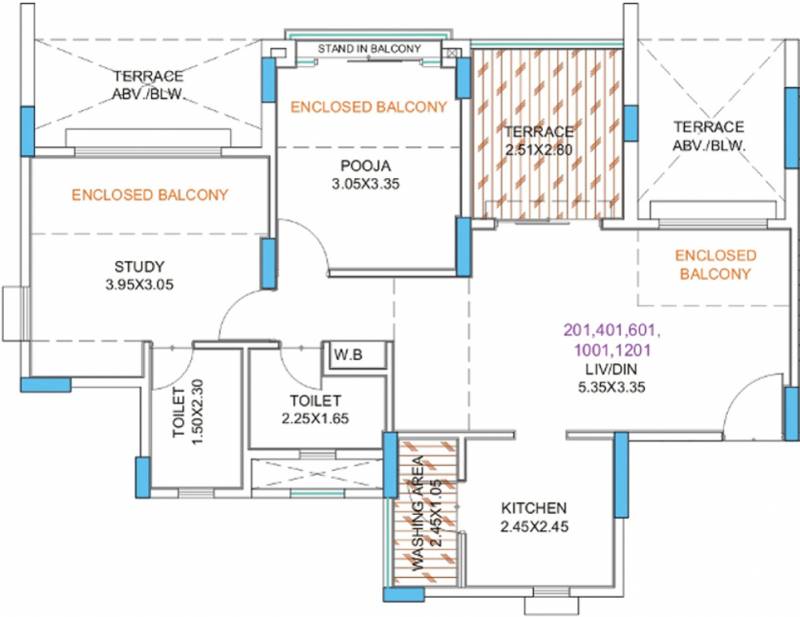 Guardian Eastern Meadows Phase 1 (2BHK+2T (539.38 sq ft) 539.38 sq ft)