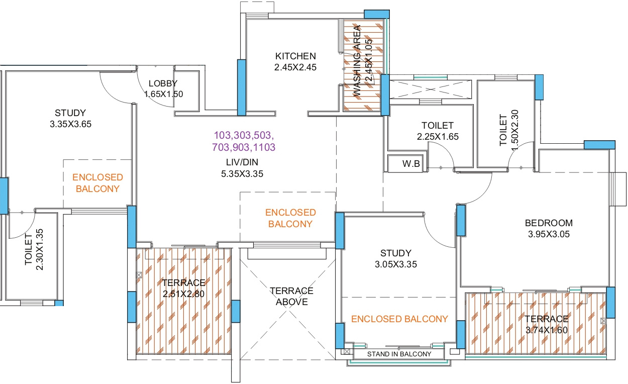 Guardian Eastern Meadows Phase 1 (3BHK+3T (765.21 sq ft) 765.21 sq ft)