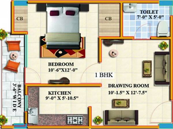 Alankar Vally (1BHK+1T (575 sq ft) 575 sq ft)