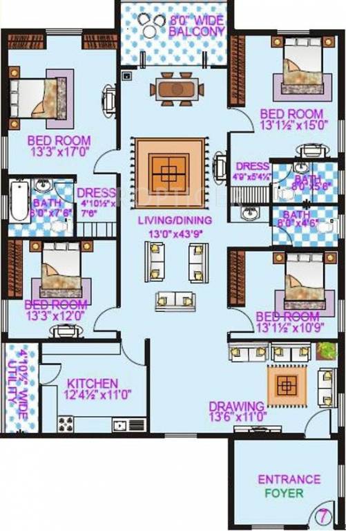 Gauthami Sri Sri Gokulam (4BHK+3T (2,700 sq ft) 2700 sq ft)