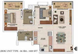 Salarpuria Sattva Park Cubix (2BHK+2T (1,009 sq ft) 1009 sq ft) Salarpuria Sattva Park Cubix (2BHK+2T (1,009 sq ft) 1009 sq ft)