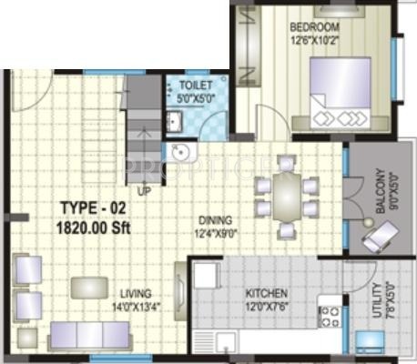 SLV Pride (3BHK+3T (1,820 sq ft) 1820 sq ft)