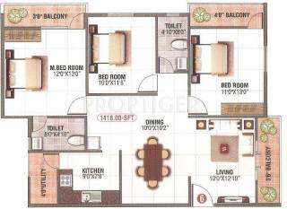 SLV Royal (3BHK+2T (1,418 sq ft) 1418 sq ft) SLV Royal (3BHK+2T (1,418 sq ft) 1418 sq ft)