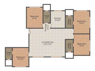 Modispaces Pearly Shell (3BHK+3T (1,234 sq ft) 1234 sq ft) Modispaces Pearly Shell (3BHK+3T (1,234 sq ft) 1234 sq ft)