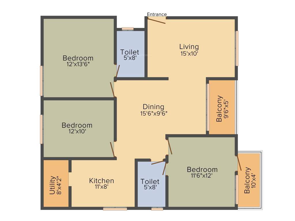 Navya Nisarga (3BHK+2T (1,290 sq ft) 1290 sq ft)