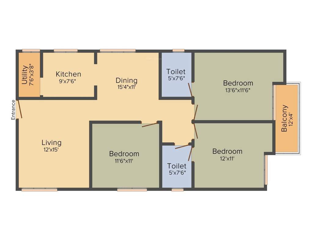 Navya Nisarga (3BHK+2T (1,360 sq ft) 1360 sq ft)