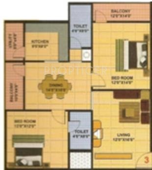 SLV SLV Grand (2BHK+2T (1,170 sq ft) 1170 sq ft)