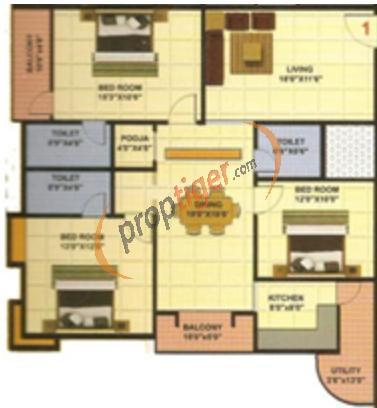 SLV SLV Grand (3BHK+3T (1,500 sq ft) 1500 sq ft)