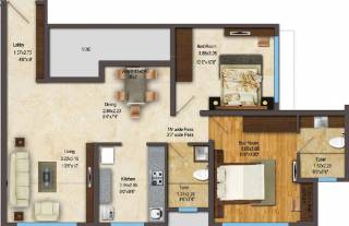 ACME Group Alpinia (2BHK+2T (725.38 sq ft) 725.38 sq ft)