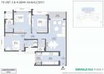 L And T Emerald Isle T9 (3BHK+3T (970.26 sq ft) 970.26 sq ft)