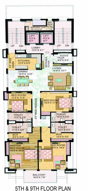 Aspirations Grandeur (4BHK+4T (3,472 sq ft) + Servant Room 3472 sq ft)