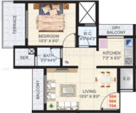 Sejal Suyash Apartments (1BHK+1T (650 sq ft) 650 sq ft)