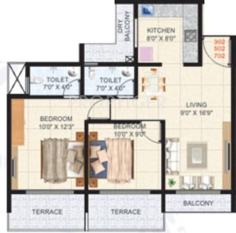 Sejal Suyash Apartments (2BHK+2T (1,000 sq ft) 1000 sq ft)