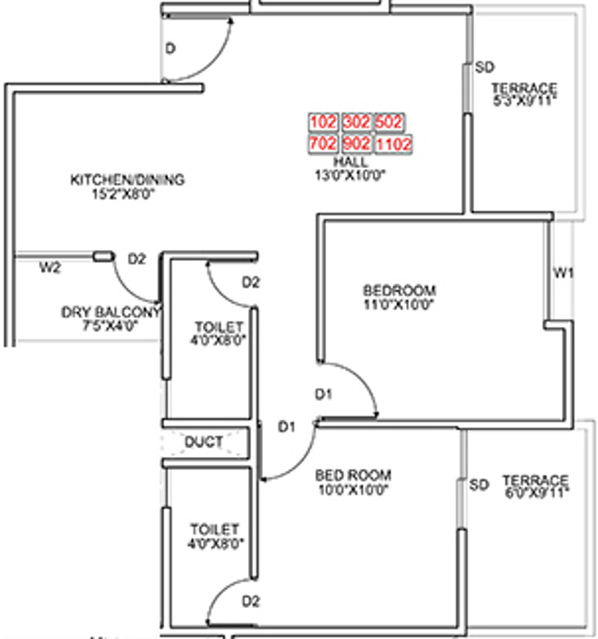 Bright Aristo B Wing And C Wing (2BHK+2T (537.33 sq ft) 537.33 sq ft) Bright Aristo B Wing And C Wing (2BHK+2T (537.33 sq ft) 537.33 sq ft)