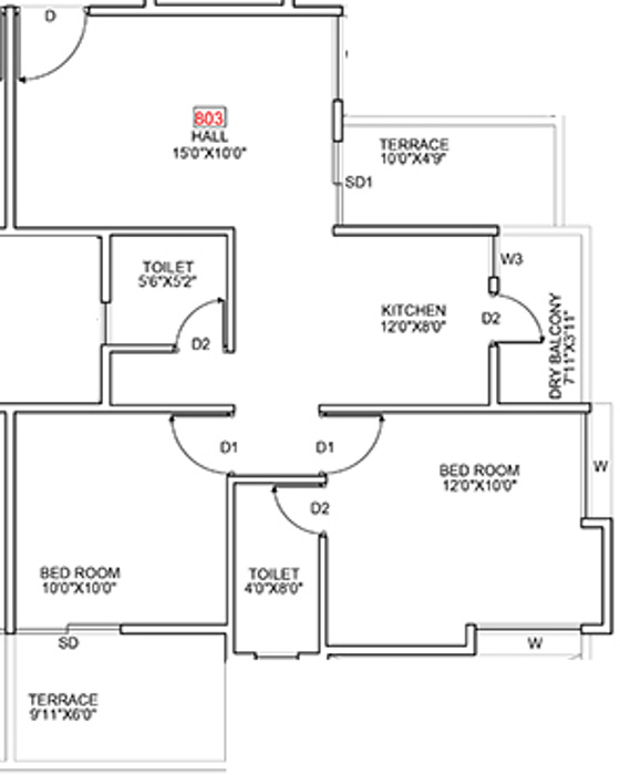 Bright Aristo B Wing And C Wing (2BHK+2T (564.57 sq ft) 564.57 sq ft) Bright Aristo B Wing And C Wing (2BHK+2T (564.57 sq ft) 564.57 sq ft)